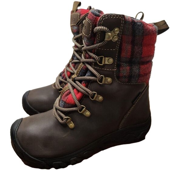Keen Greta Boot – Women’s 6, Waterproof, Brown/Red Plaid, Euro 36 - Picture 1 of 12
